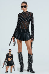 CROSS ZIP MESH TOP