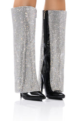 METIZER DIAMOND OVERLAY BOOT IN BLACK PATENT