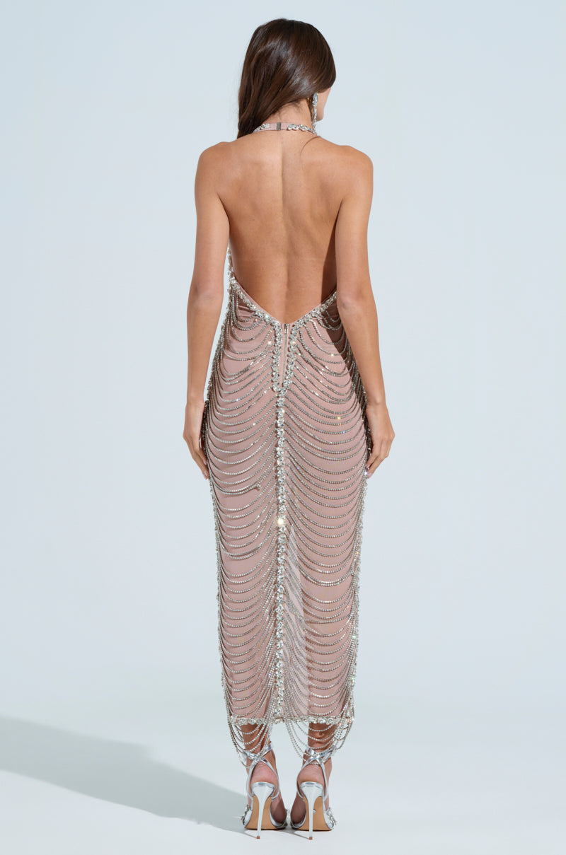 DOMINATE CHAIN MAXI DRESS
