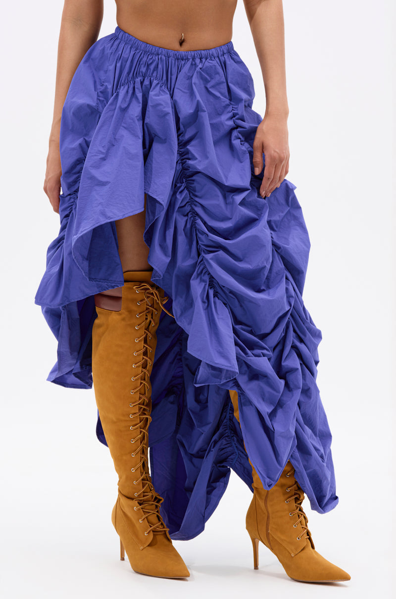 NOT ABOUT IT RUCHED MIDI SKIRT