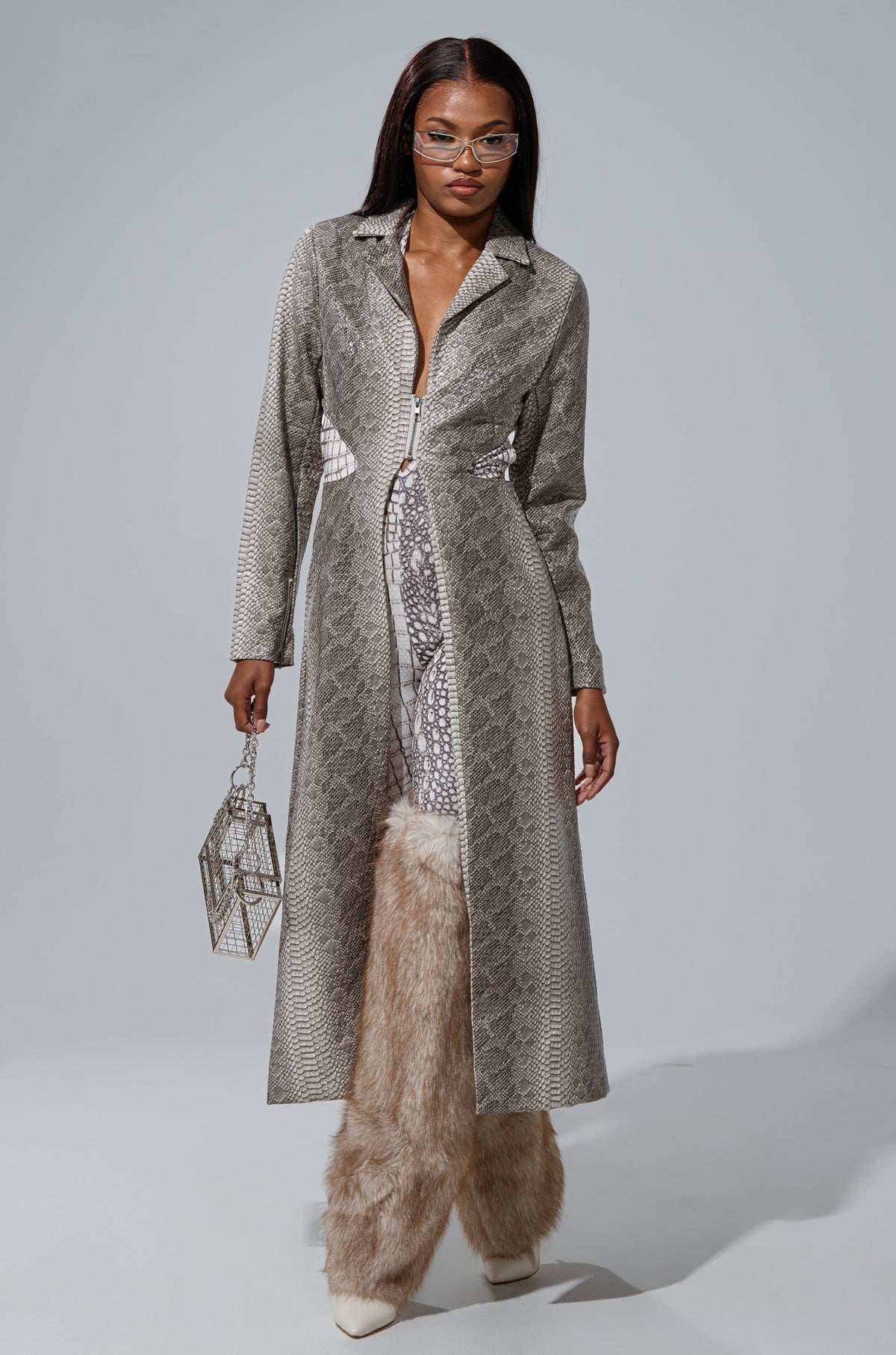 LILA CUTOUT TRENCH
