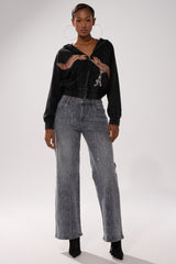 PERFECT LIKE ME EMBELLISHED DENIM