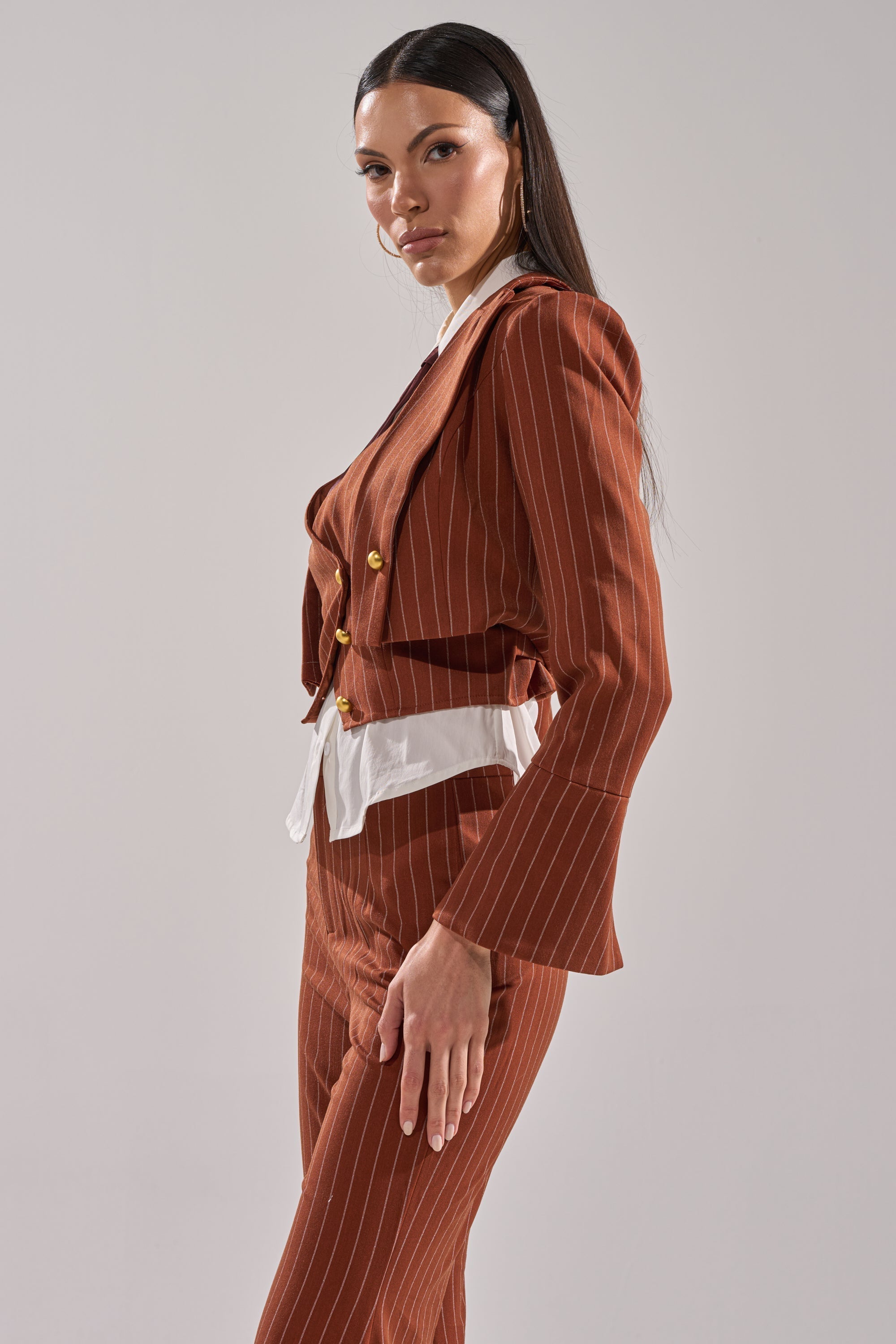 BUSINESS FIRST STRIPE BLAZER