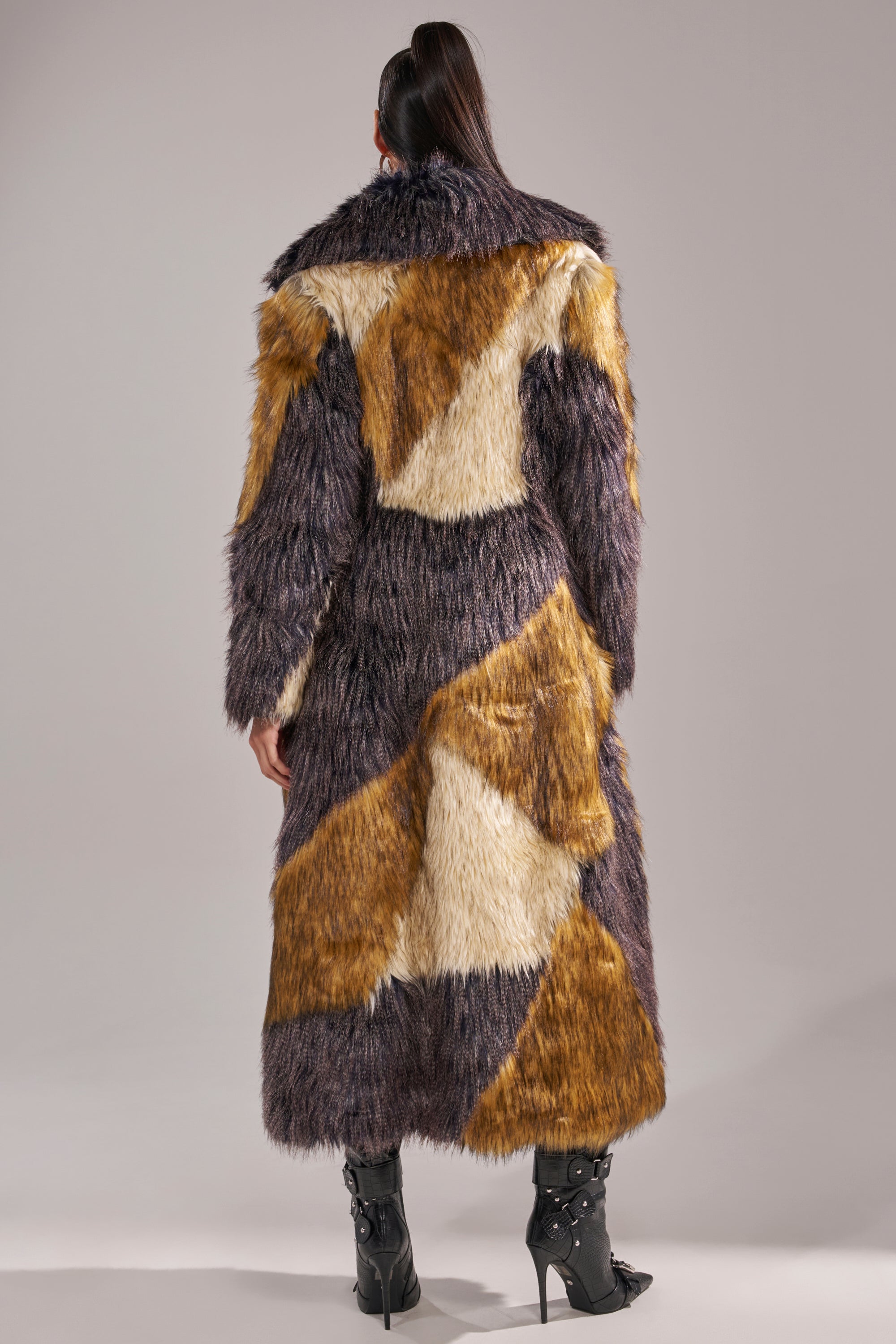 NOTRE DAME FAUX FUR COAT