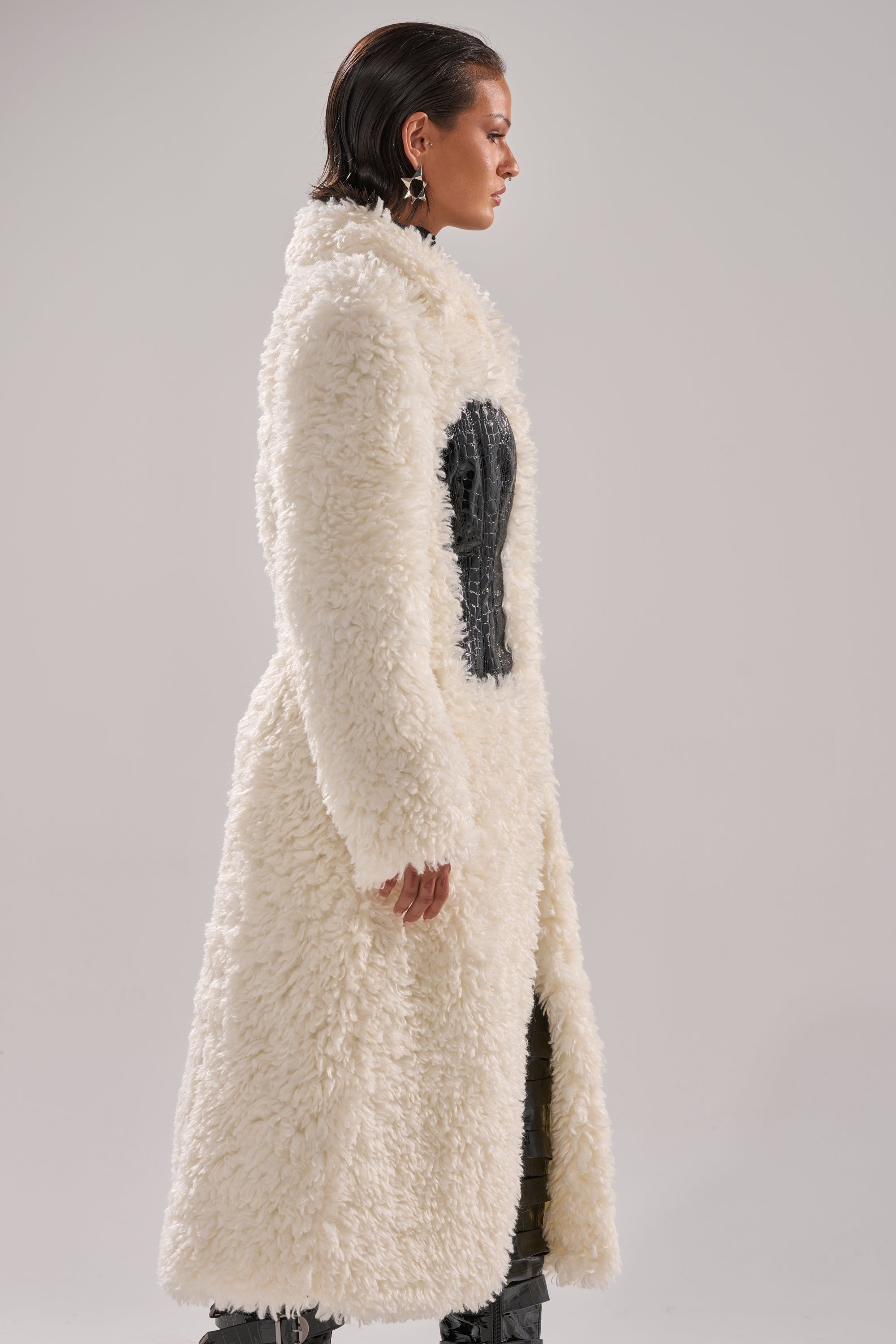 BUY ME ROSES CORSETED FUR COAT