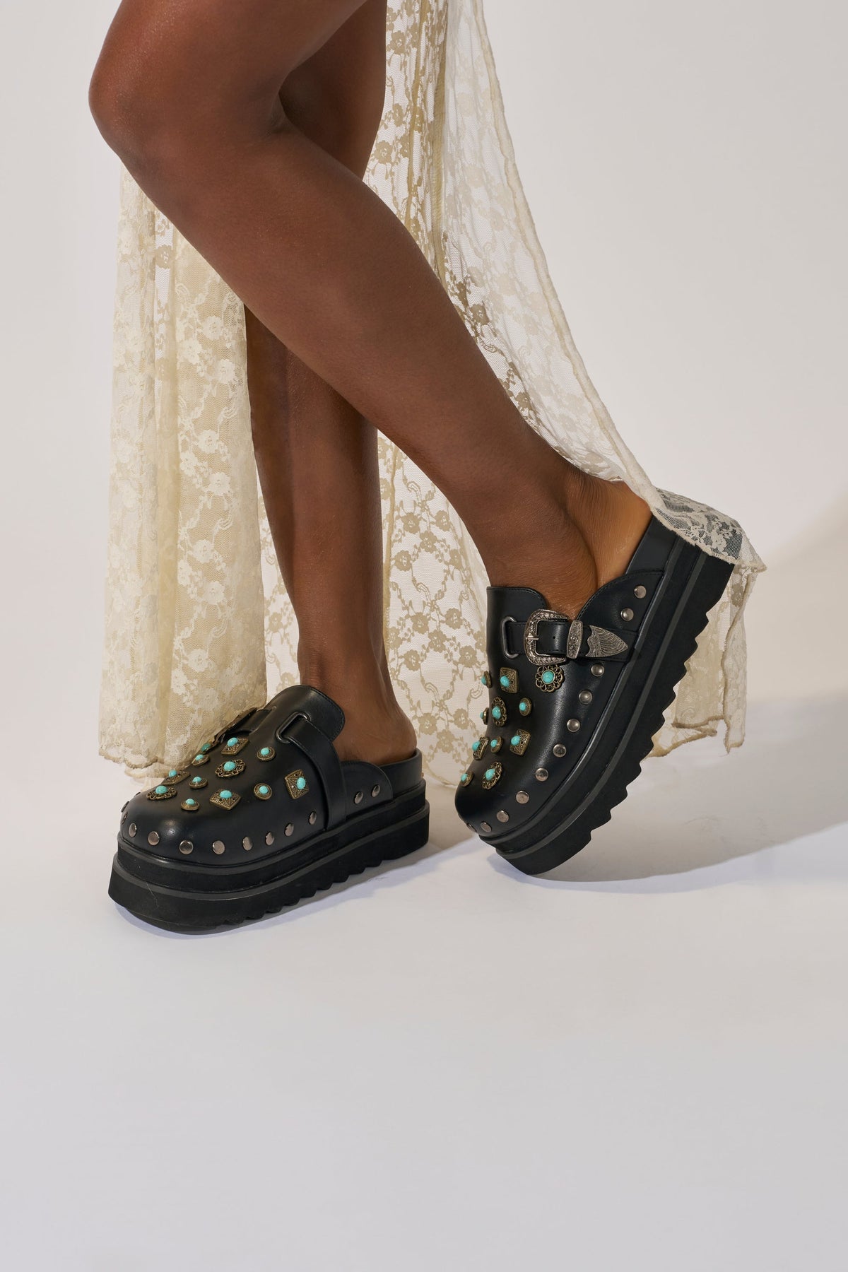 AZALEA WANG MAVIS FLAT EMBELLISHED CLOG
