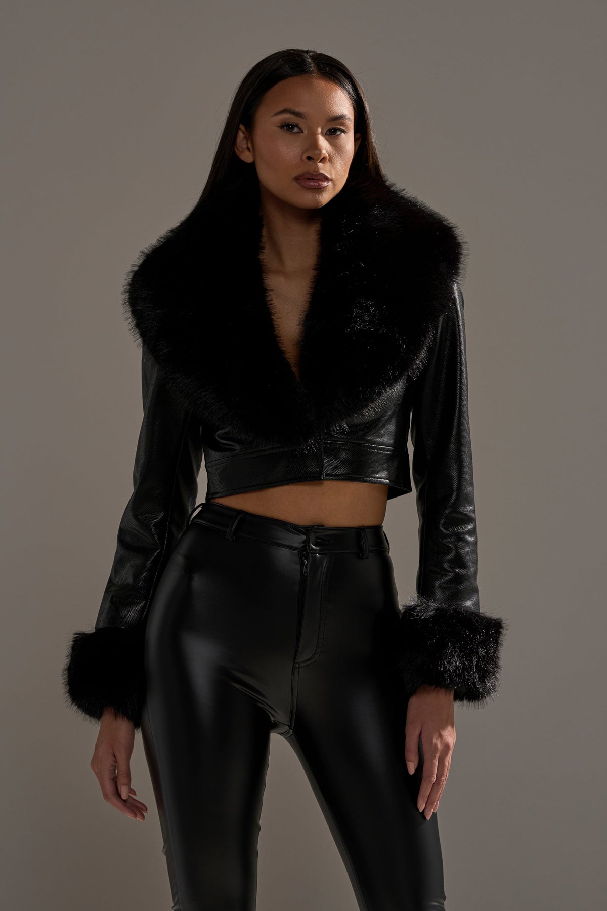 GISELE CROP MOTO BLAZER