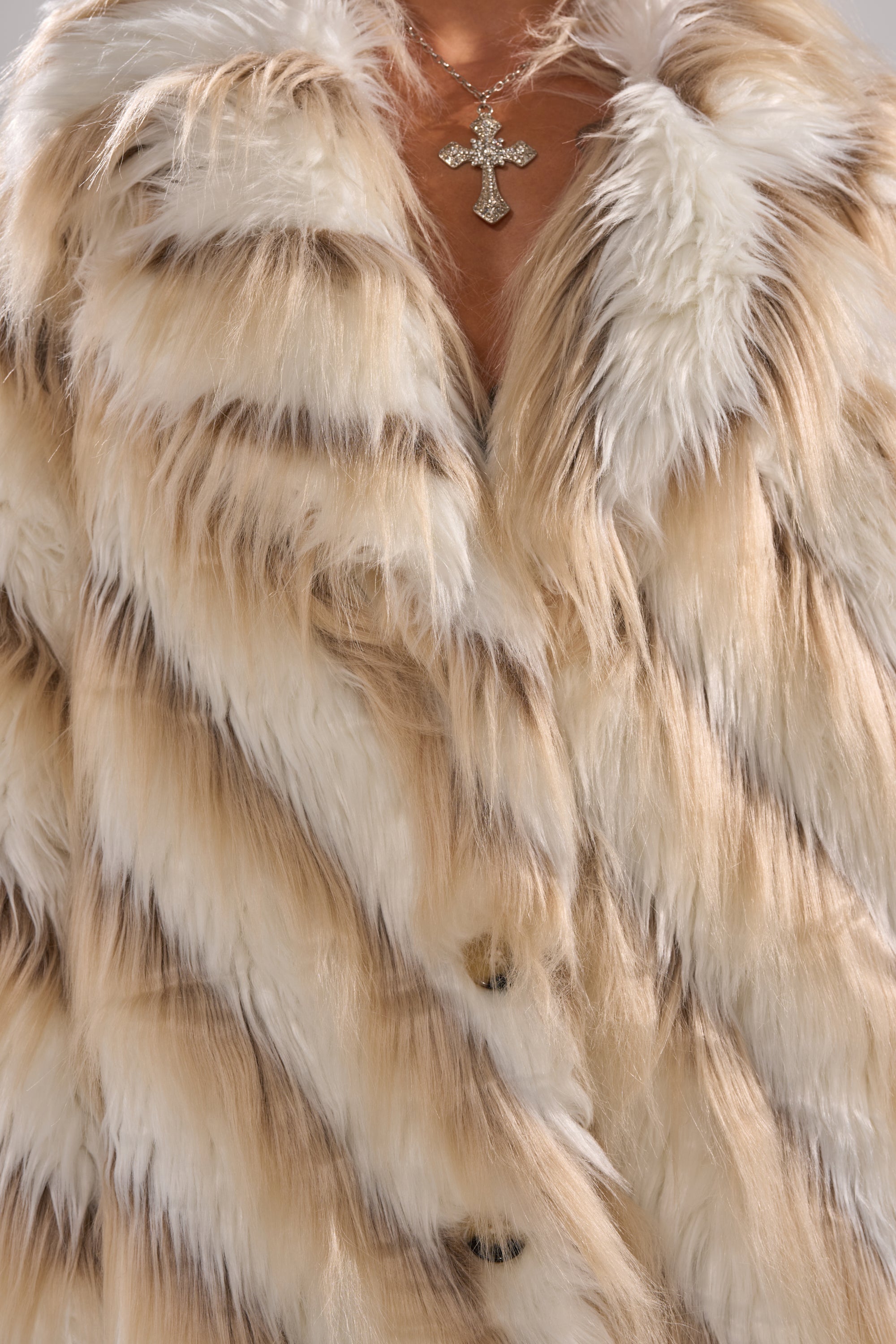 HARLOW PATCHWORK FAUX FUR
