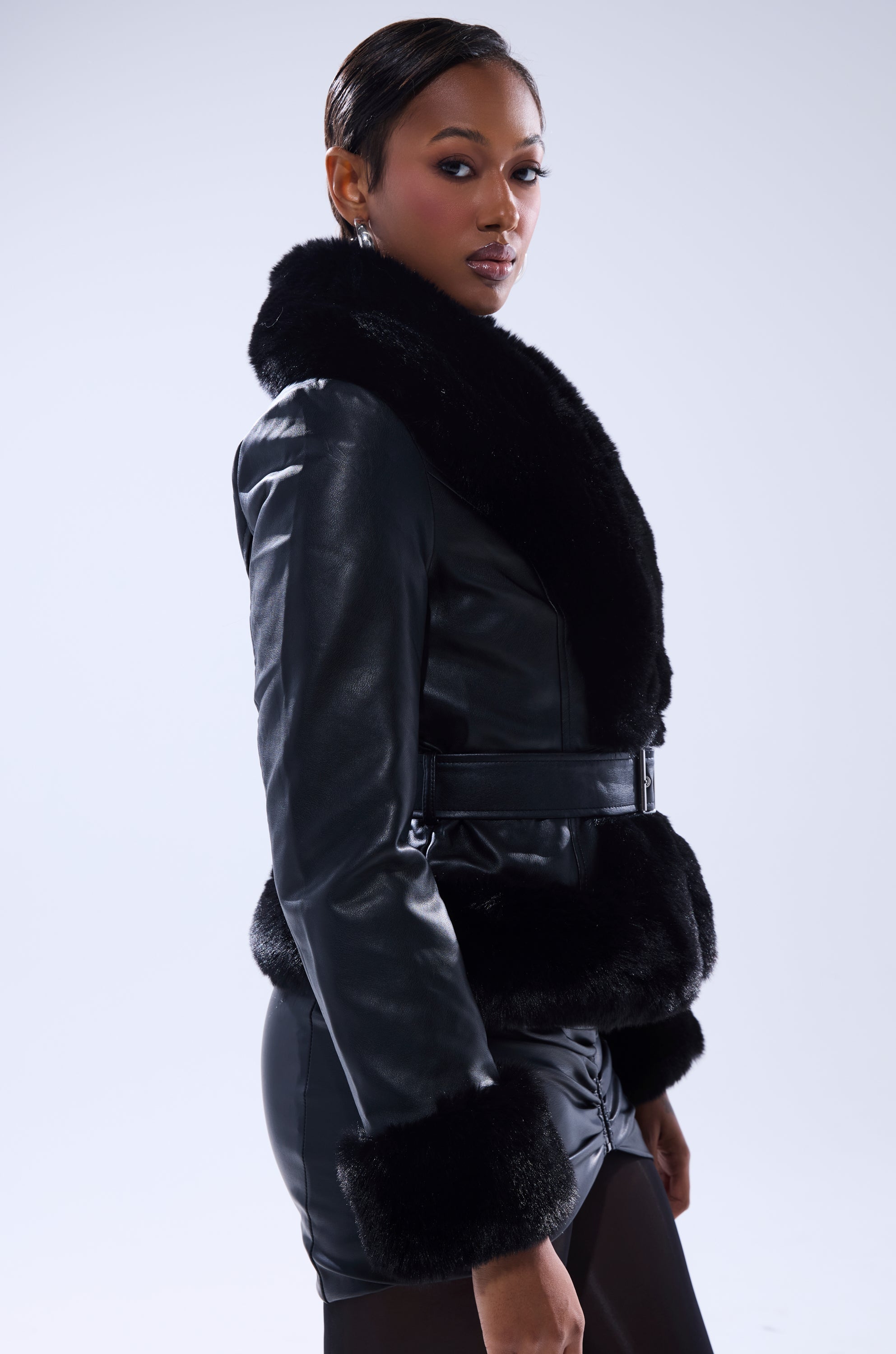 KYLA FUR TRIM MOTO