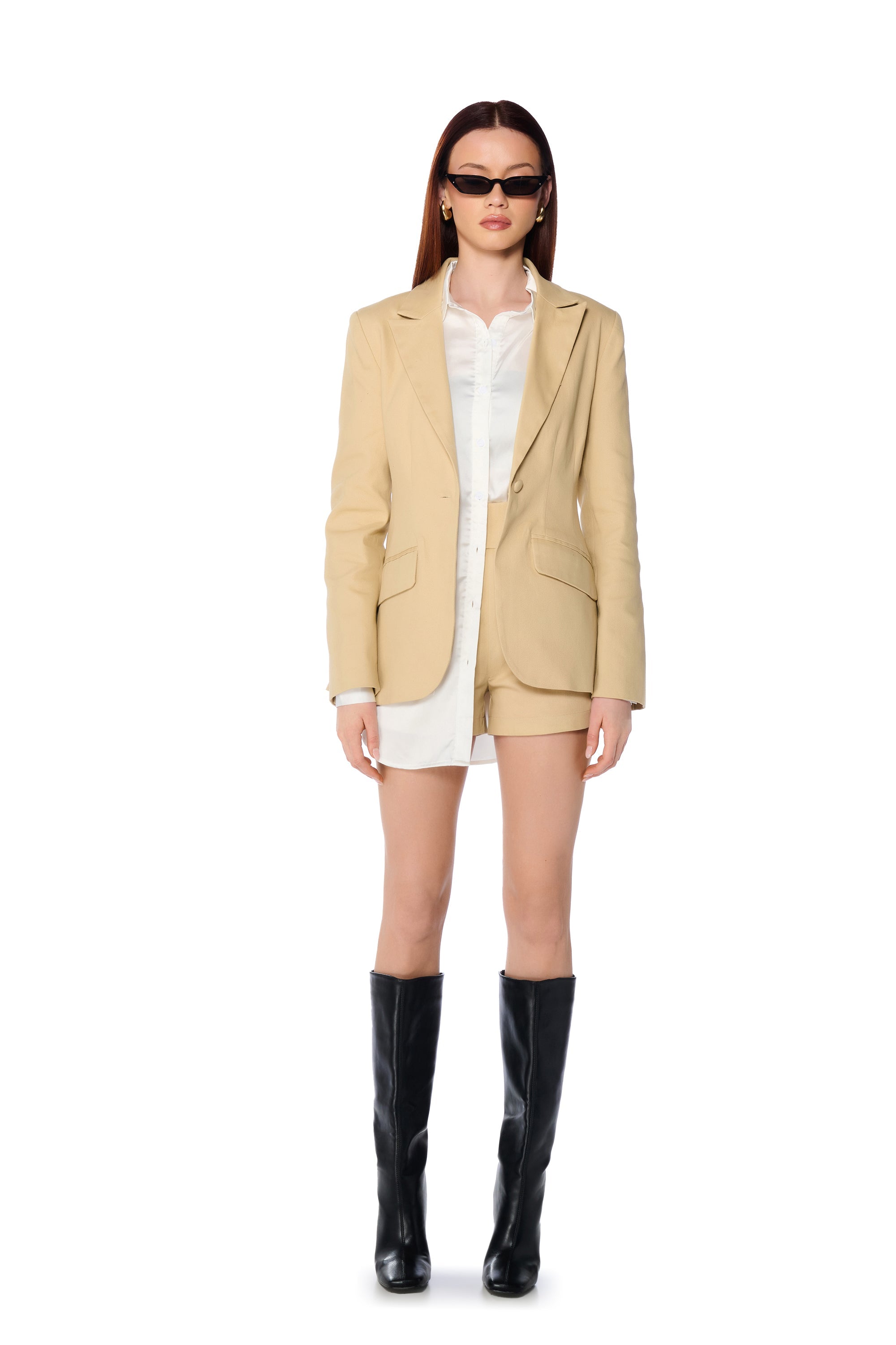 AMMO X AKIRA BIG BOOTY HIGH WAIST SHORT IN KHAKI