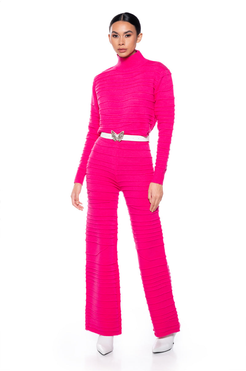 ANGEL ENERGY WIDE LEG KNIT TROUSER