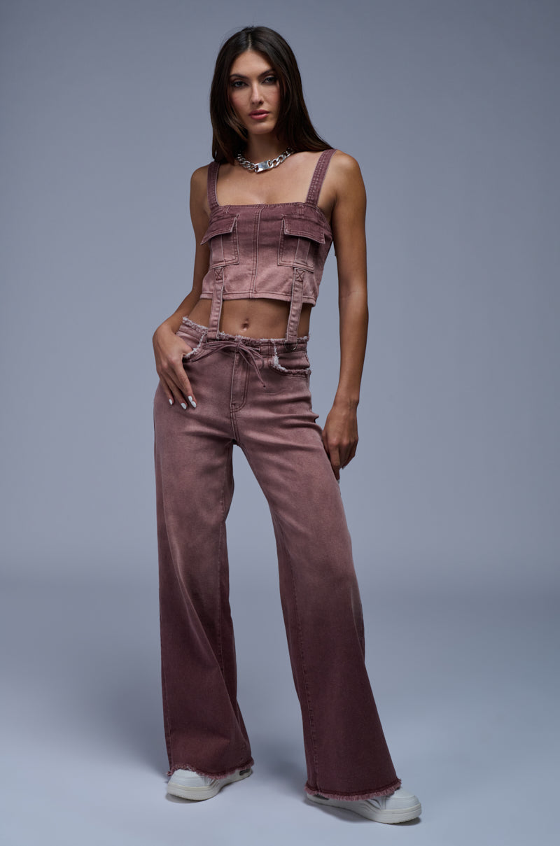BRAWNWYN OMBRE DENIM TOP