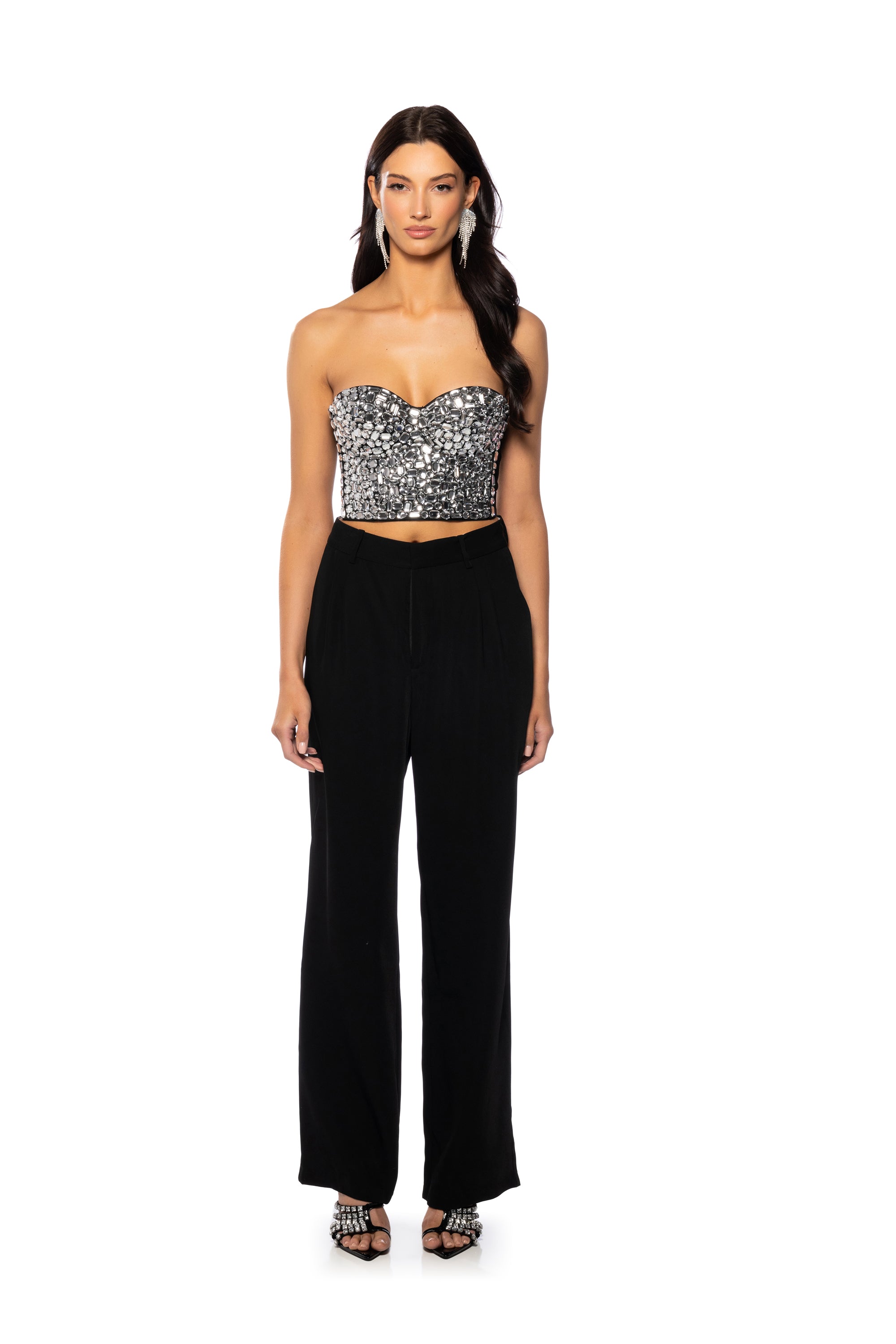 DRENCHED IN DIAMONDS RHINESTONE BUSTIER