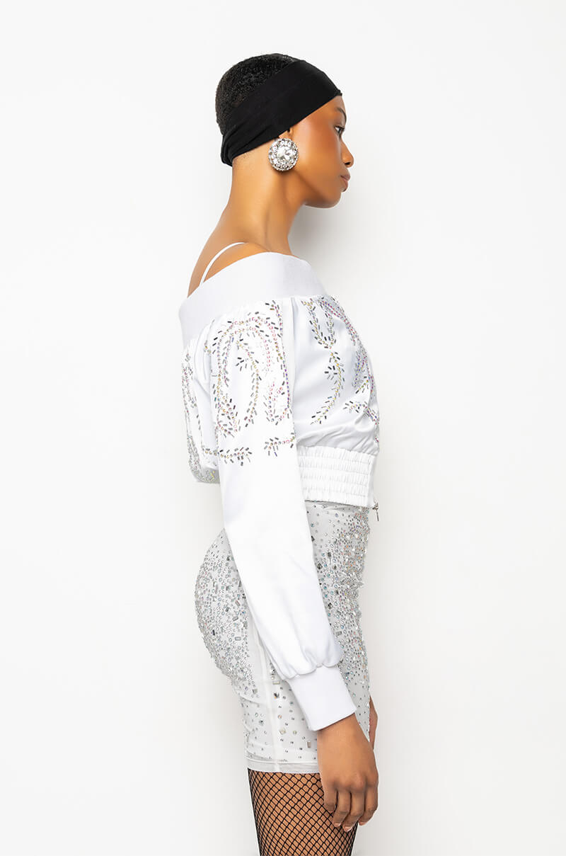 LALA OFF THE SHOULDER BOMBER
