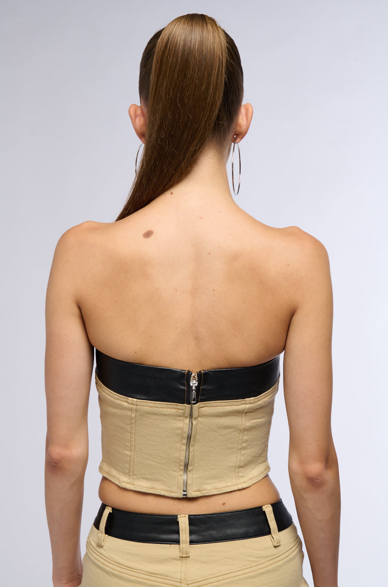 UPGRADE YOU LACE UP CORSET TOP